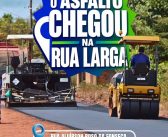 Asfaltamento da Rua Larga: um sonho que começa a virar realidade.